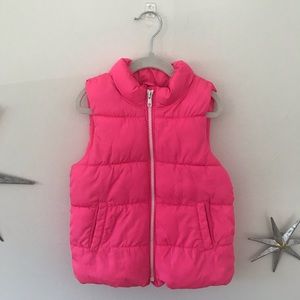 Old Navy Toddler Girl Pink Puffer Vest 5T